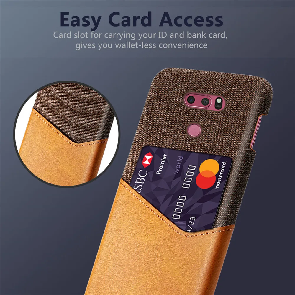 Кожаный держатель для карт чехол для телефона для LG V30 S V50 ThinQ K50 K40 K20 Q60 G8S чехол для телефона для LG Q8 ThinQ Aristo2 Stylo 5 Fundas