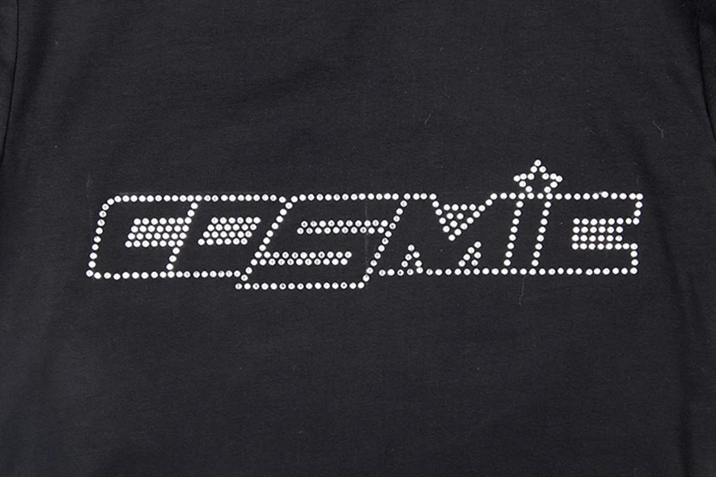 Женская Винтажная футболка в стиле панк с графическим принтом Стразы паука готика укороченный топ в стиле Y2k футболка с круглым вырезом черная уличная одежда футболка с коротким рукавом