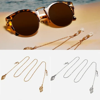 

Fashion Chic Womens Eyeglass Chains Sunglasses Reading Rope Glasses Chain Eyewears Cord Holder neck strap Rope Leaves Golden