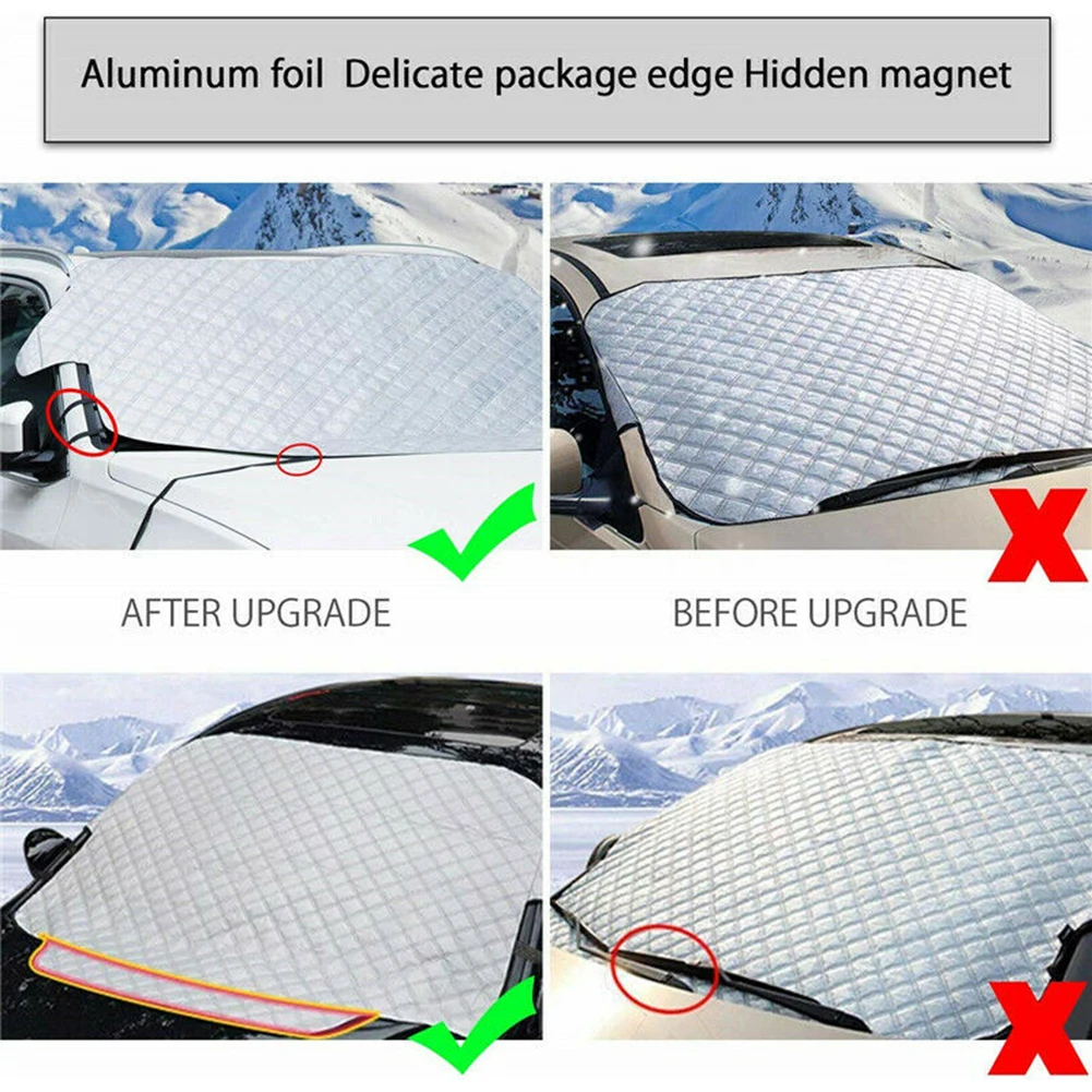 Авто лобовое стекло экран магнит анти-УФ снег мороз Защита от солнца крышка carros аксессуары маска камера