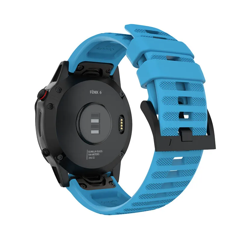 22 мм легко подходит для Garmin Fenix 6 Pro наручный ремешок для Garmin Forerunner 935/945 Fenix 5/5 Plus быстросъемные силиконовые ремни