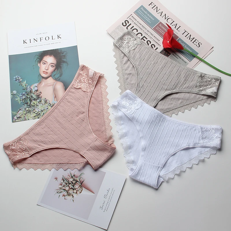 Set 10 3 шт./лот, комплект хлопковых трусиков, женское кружевное нижнее белье, сексуальные трусики, мягкие женские трусики, женское модное нижнее белье, трусы с заниженной талией - Цвет: Set 10