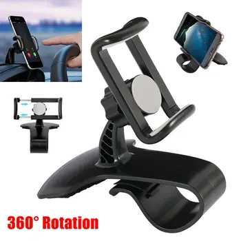 

Universal 360 Rotation Auto Cell Phone GPS Holder Car Dashboard Mount Phone Holder Stand Hud Clip On Cradle Phone Bracket TXTB1