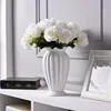 Modern Minimalist Europe Style Ceramic Flower Vase Ornaments Creative Tabletop Flower White Vase Home Christmas Decoration 1