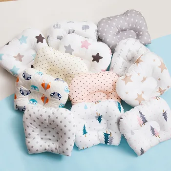 Pure Cotton Baby Pillow Breathable and Comfortable Anti-deviation Head Anti-deviation Head Be Washed Correct Partial Headrest energy deviation