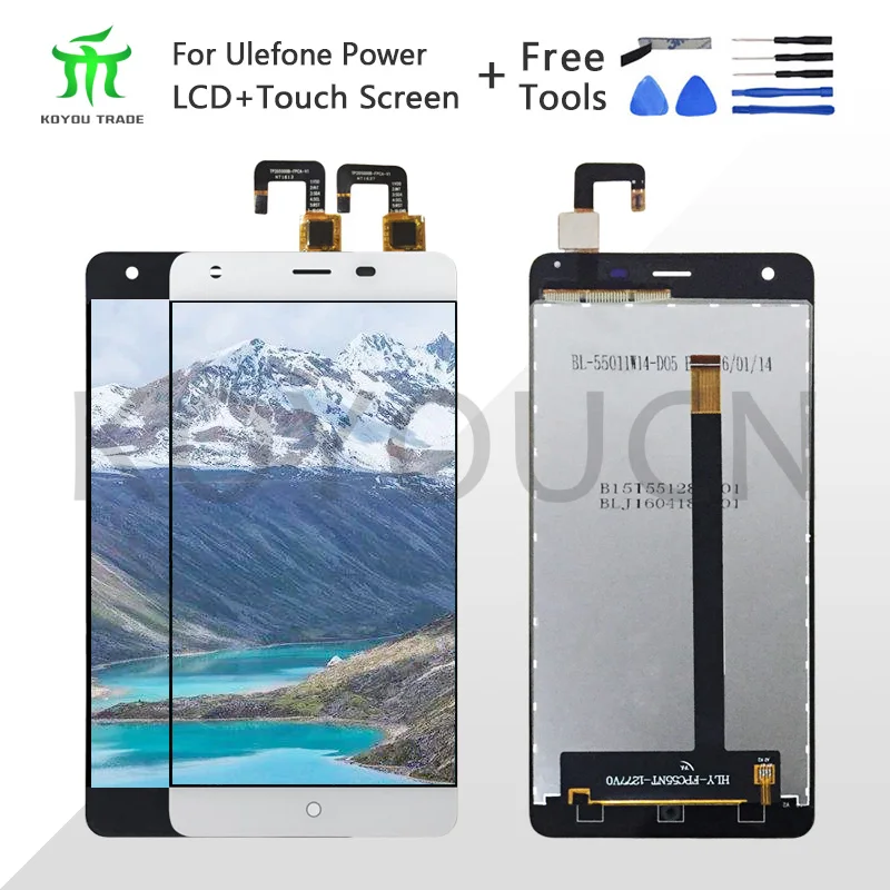 

5.5" For Ulefone Power LCD Display Screen Digitizer Assembly Replacement Repair Parts Lcd + Free Tools