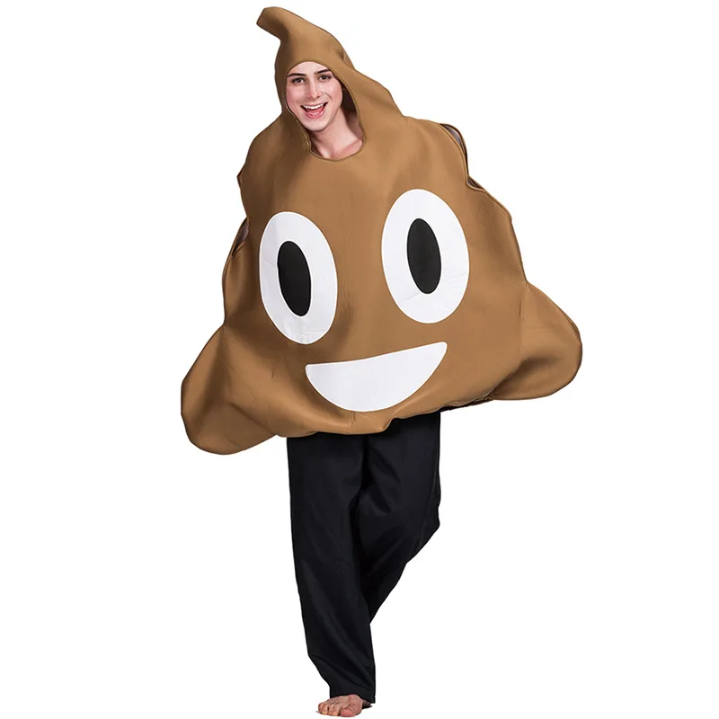 

Adult Men Women Halloween Party Cosplay Costume Carnival Funny Poop Costume Jumpsuit Fancy Dress Up Shit Poo Clothes Role Play