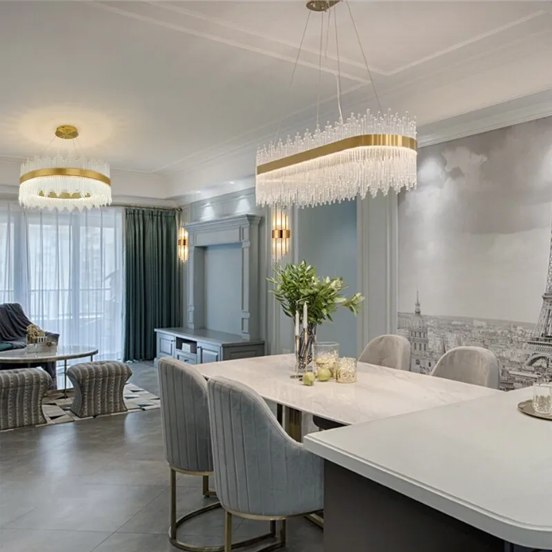 Роскошная хрустальная люстра круглый светодиодный дизайн современного