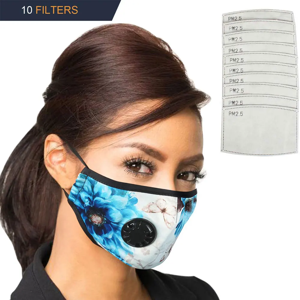 

Face Dust Mask Anti Pollution Breathable Respirator Universal Mask 10 pcs PM 2.5 Filters Carbon Activated Filtration