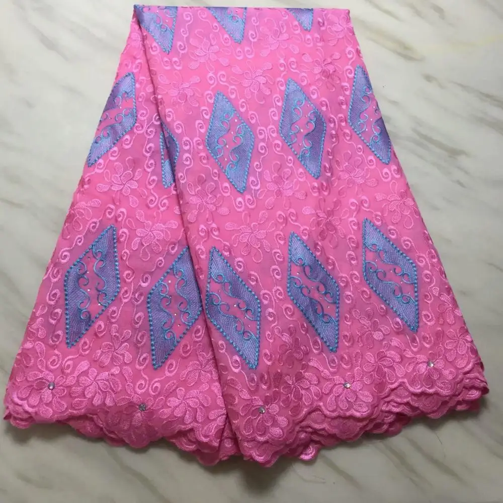 

Very soft Pink Cotton Latest African Cord Lace Fabrics High Quality 2019 Nigerian Lace Fabric For Wedding African Lace Fabric