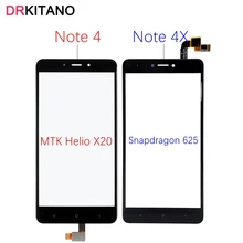 Panel de cristal frontal para Xiaomi Redmi Note 4/4X Pro Digitalizador de pantalla táctil, pantalla táctil para Xiaomi Redmi Note 4