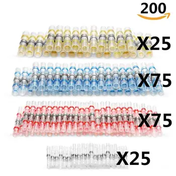 

200PCS Waterproof Soldering Seal Sleeves Heat Shrink Electrical Wire Butt Terminals Splice Connectors Kit Assortment