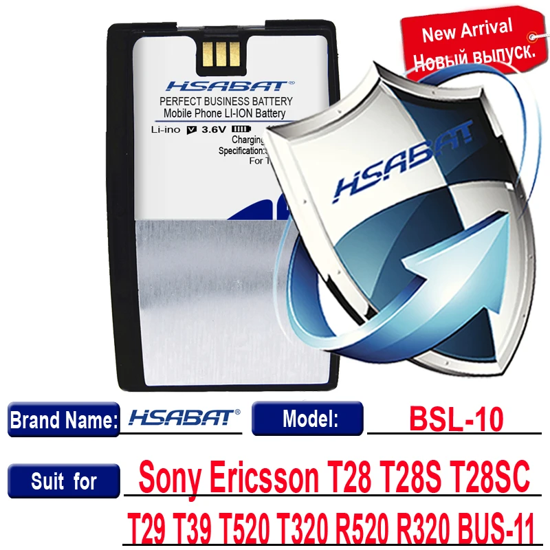 HSABAT 0 цикла 1150 мА/ч, BSL10 BSL-10 Батарея для sony Ericsson T28 T28S T28SC T29 T39 T520 T320 R520 R320 автобус-11 аккумулятор