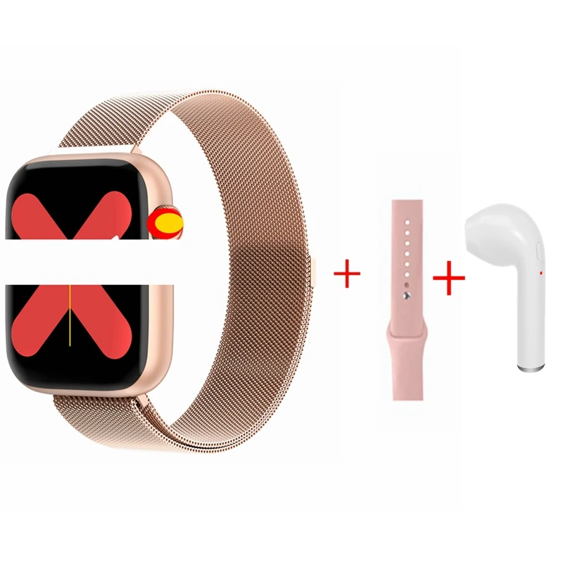IWO 13 Bluetooth Смарт часы W75 для Xiaomi Iphone PK IWO серии Smartwatch крови кислорода ЭКГ кровяное давление пульсометр - Цвет: pink-1