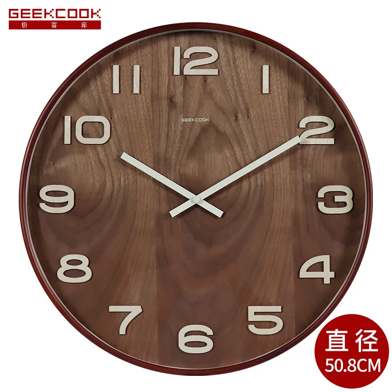 

New Chinese Style Hotel Wooden Wall Clock: Elegance with Numbers plus Extra-large Size Retro Chinese Style Clock Production Whol