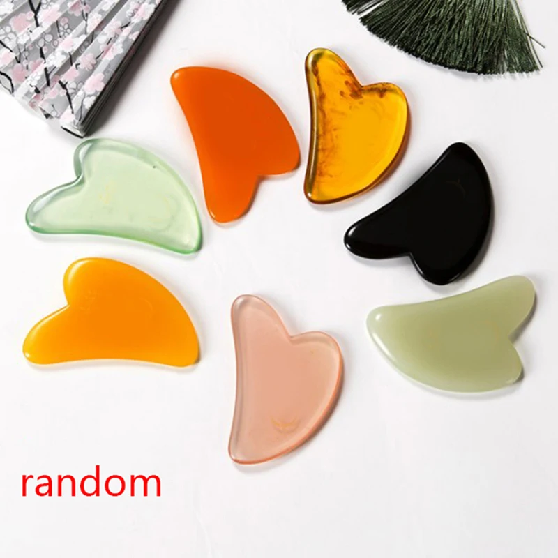 1pcs Natural Jade Guasha Scrapping Plate Gua Sha Massager Face Meridian Scrapping Plate Piece Massage Tools Arm Massage Tool