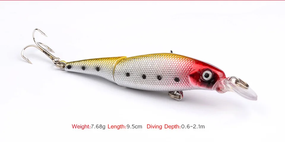 1 шт., приманка для рыбалки Minnow, 9,2 см, новинка, приманка Luya, жесткая приманка, 7,5 г, бионическая приманка, Искусственные воблеры, пластиковые рыболовные снасти, двойные крючки