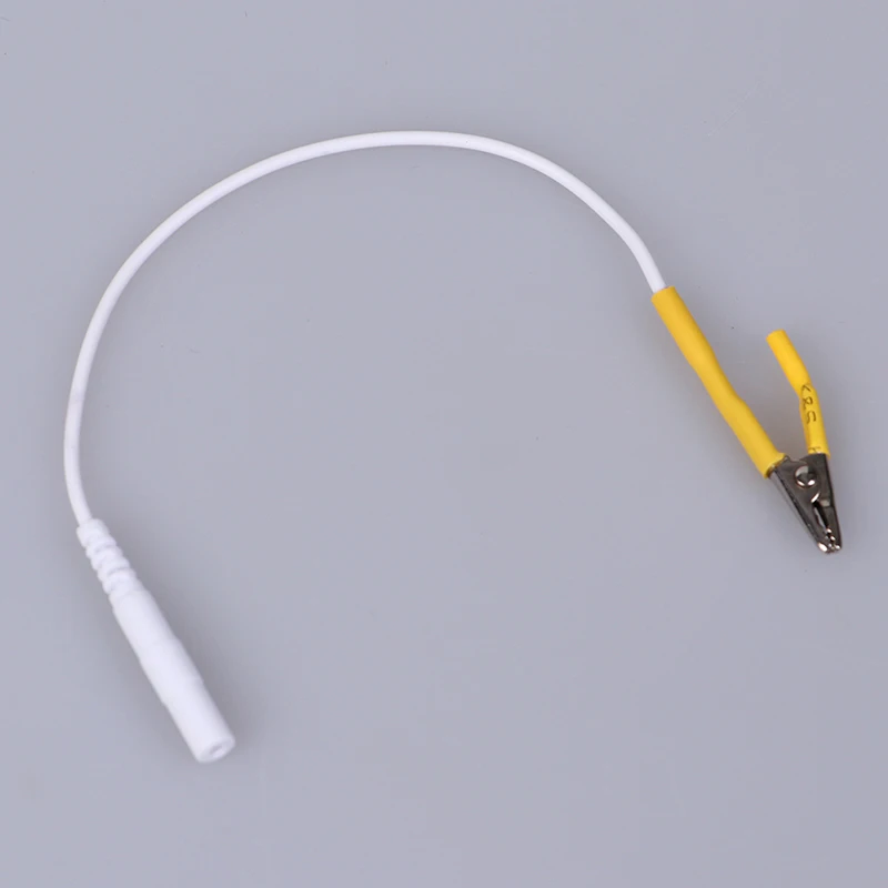 Electrode Pads Electrode Lead Wires 1pcs Tens/Ems tieline Alligator Clip Cable Wire Electrode For SDZ-II Electronic Acupuncture 2mm Pin Type Cable Acupuncture Clip
