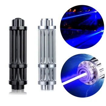 

High Power Powerful Blue Laser Flashlight Burning Match/Burn Light Cigars/candle/black Hunting Wireless Remote Outdoor Tool