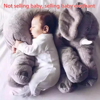 

40cm/60cm elephant Height Large Plush Doll Toy Kids Sleeping Back Cushion Cute Stuffed pillow Baby Accompany Doll Xmas Gift
