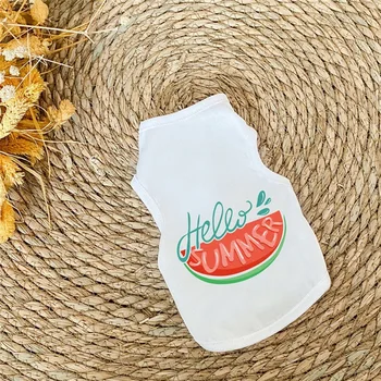 

Pet Clothes Cute Pattern Summer Vest Dog Shirt Cotton Soft Breathable Pet Dog Clothes for Small Medium Dogs No Sleeves Chihuahua