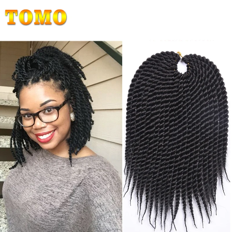 TOMO 14" 18" 22" 22 Roots Synthetic Senegalese Twist Hair Crochet Braids Crochet Hair Extensions Ombre Red Braiding 1