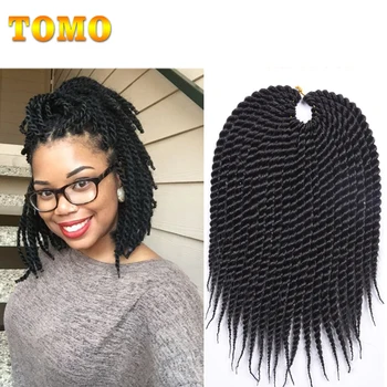 TOMO 14" 18" 22" 22 Roots Synthetic Senegalese Twist Hair Crochet Braids Crochet Hair Extensions Ombre Red Braiding 1