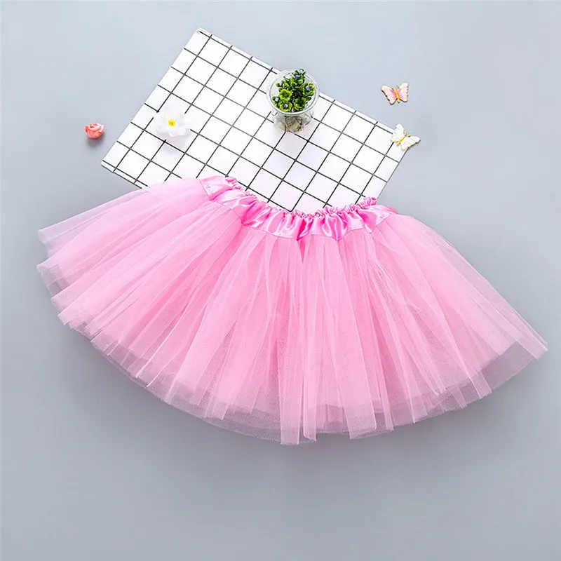 2-8 Years Girls Skirts Ballet tutu Polyester 5 Color Black Pink Red Purple White Dancewear Lace Mini Tutu Skirt New D30