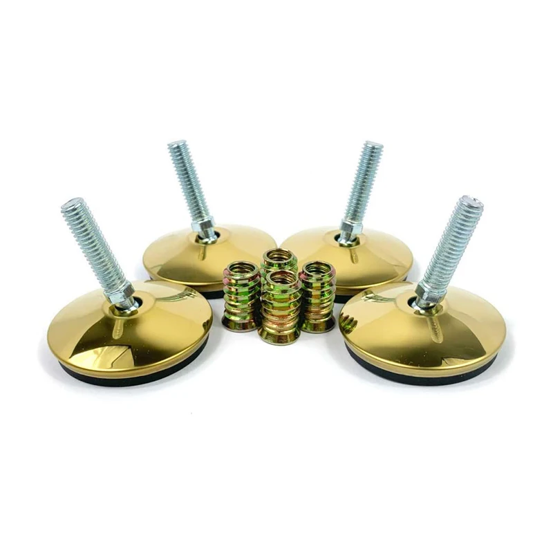 4Pcs Swivel Furniture Leg Levelers Adjustable Leveling Feet Glide for