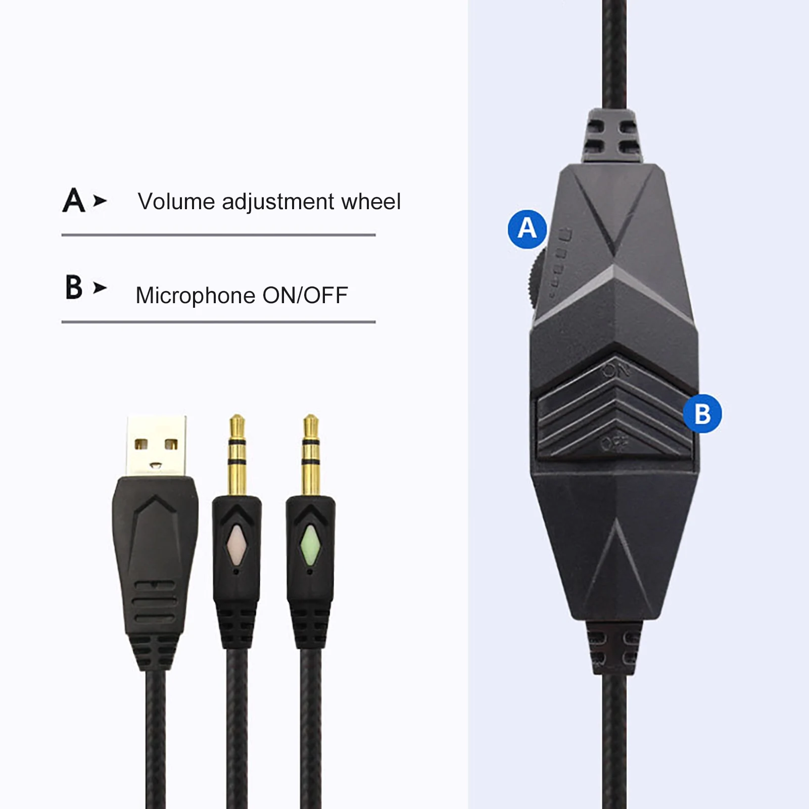 Wired Stereo Sound LED Light Gaming Headset Noise Canceling Earphone Headphone