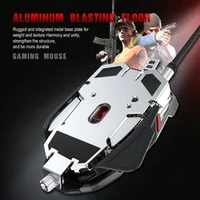 Проводная компьютерная игровая мышь Бесшумная светящаяся USB мышь 4000 dpi для компьютера ноутбука LFX-ING