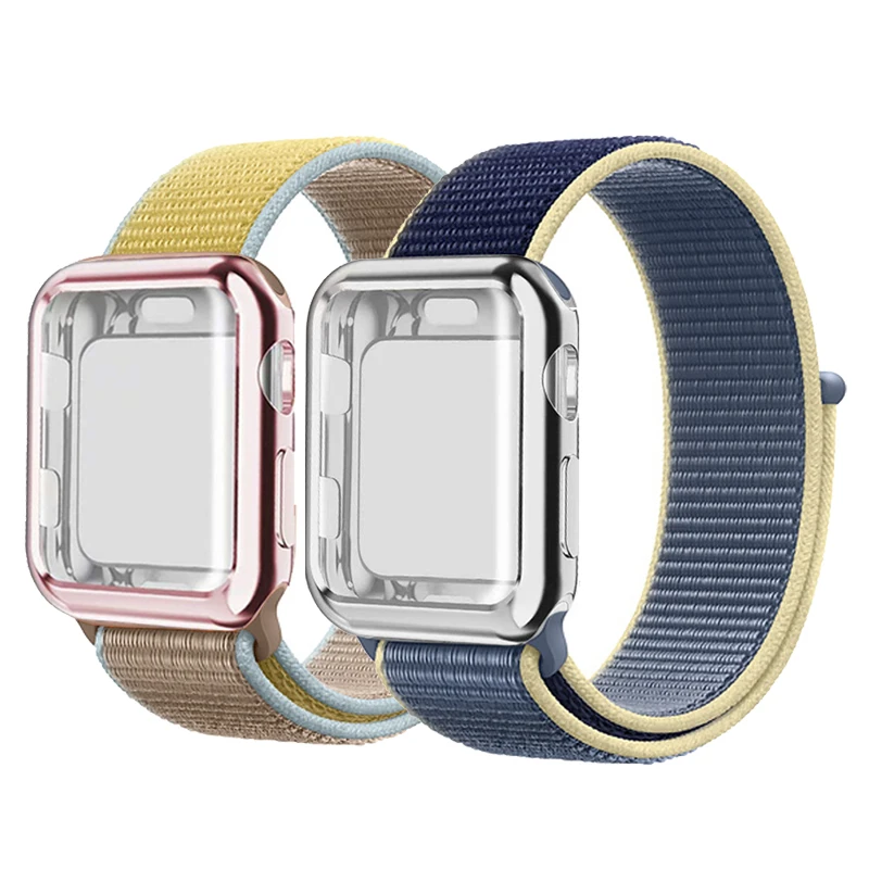 Спортивный ремешок-петля для apple watch 4 5 Чехол-ремешок 44 мм 40 ремешок 42 38 iwatch 5/4/3/2/1
