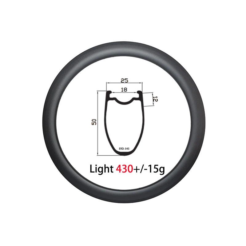 700C SUPERLIGHT 430 г 50 мм бескамерный углеродный обод базальтовый тормоз 25 Широкий UD 3K 12K