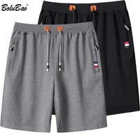 BOLUBAO Summer New Men Casual Shorts Trend Brand Men Solid Color Running Shorts Drawstring Shorts Male 1