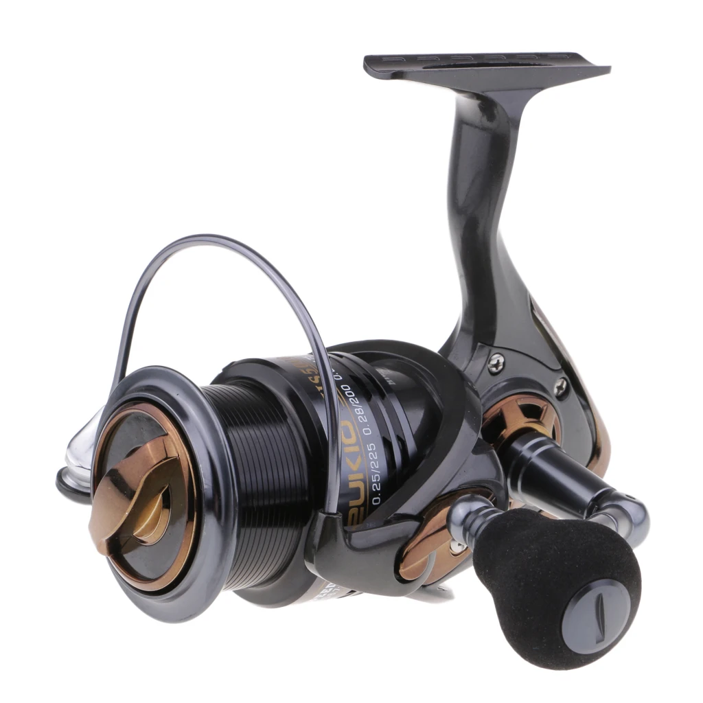 Spinning Reel Saltwater 5+1BB 6.7:1 Metal Spool Lure Fishing Reels with Shallow Spool