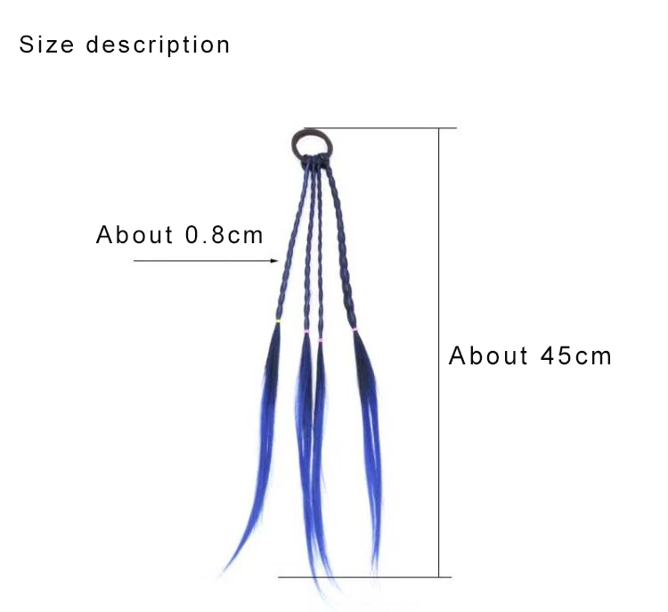 Праздничные аксессуары для волос для девочек, комплект для волос, разноцветная косичка