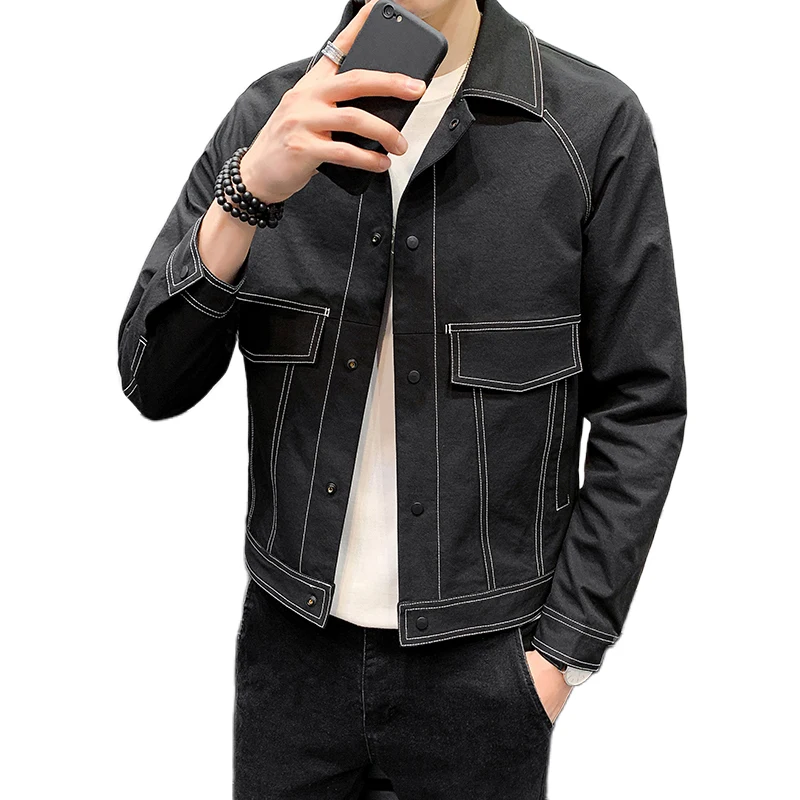 

nouvelle décontracté décontractée en vrac Version coréenne de l'auto-culture automne Denim veste à boutonnage unique Streetwear