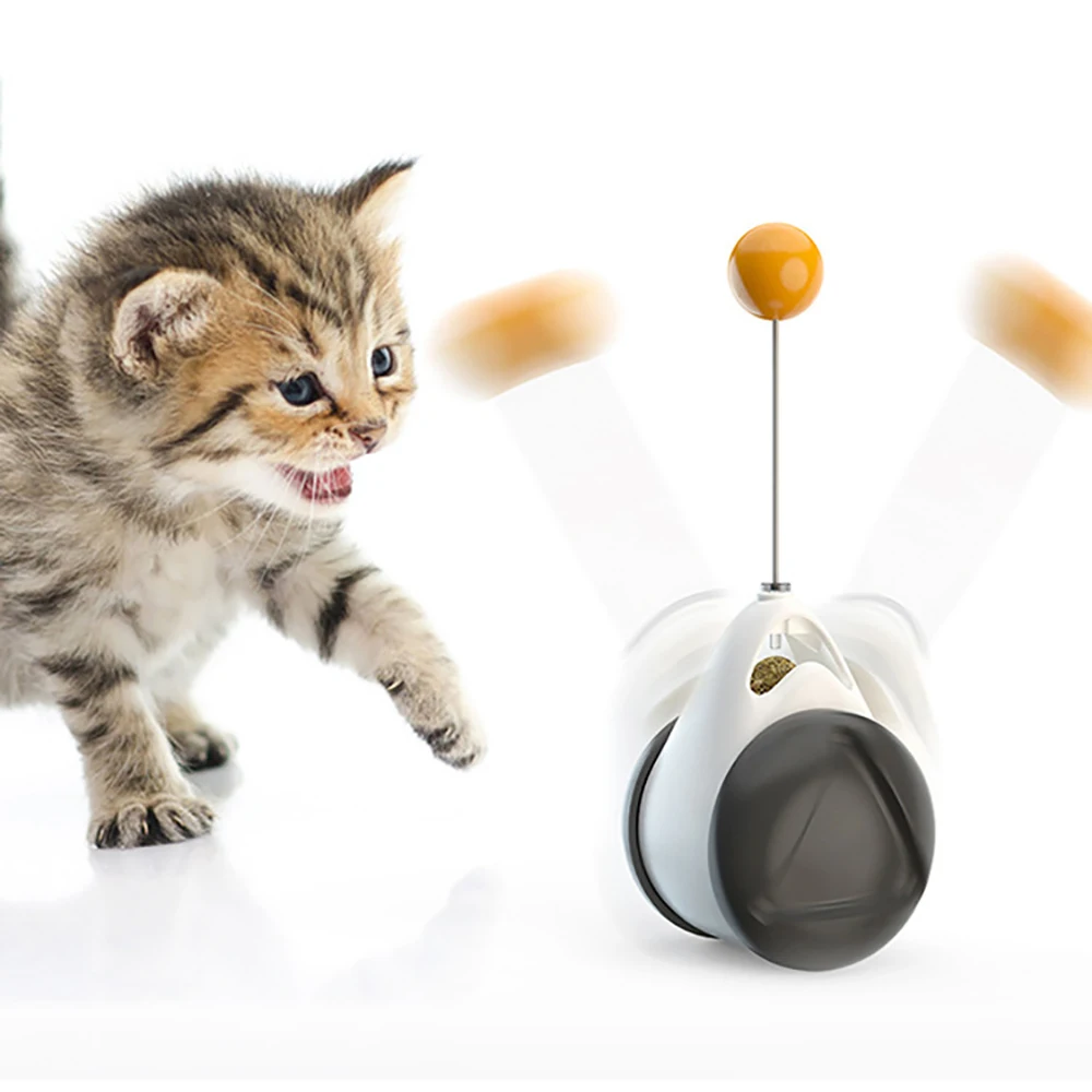

Swing Toys Tumbler for Cats Kitten Interactive Balance Car Cat Chasing Toy With Catnip Funny Pet Products