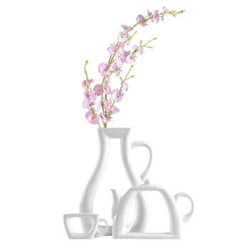 

3 Pcs/set Nordic Simple Modern Vase Decoration Living Room Study Decoration Cabinet Ceramic Vase Flower Teapot Vase R1784 Europe
