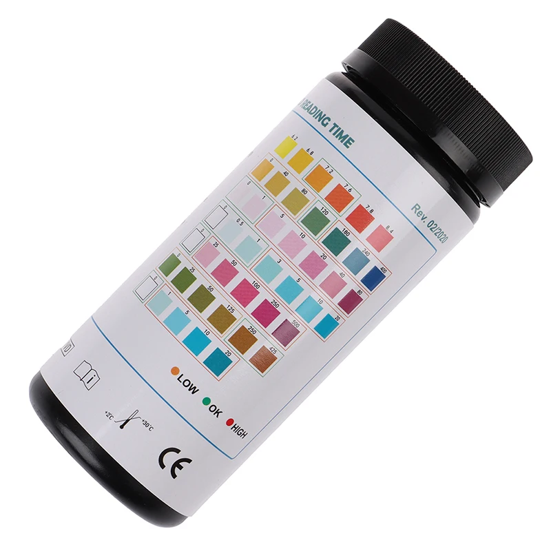 50strips/Box 7 in1 Aquarium Fish Tank Water Tropical PH Test Strips Kit Nitrite Nitrate