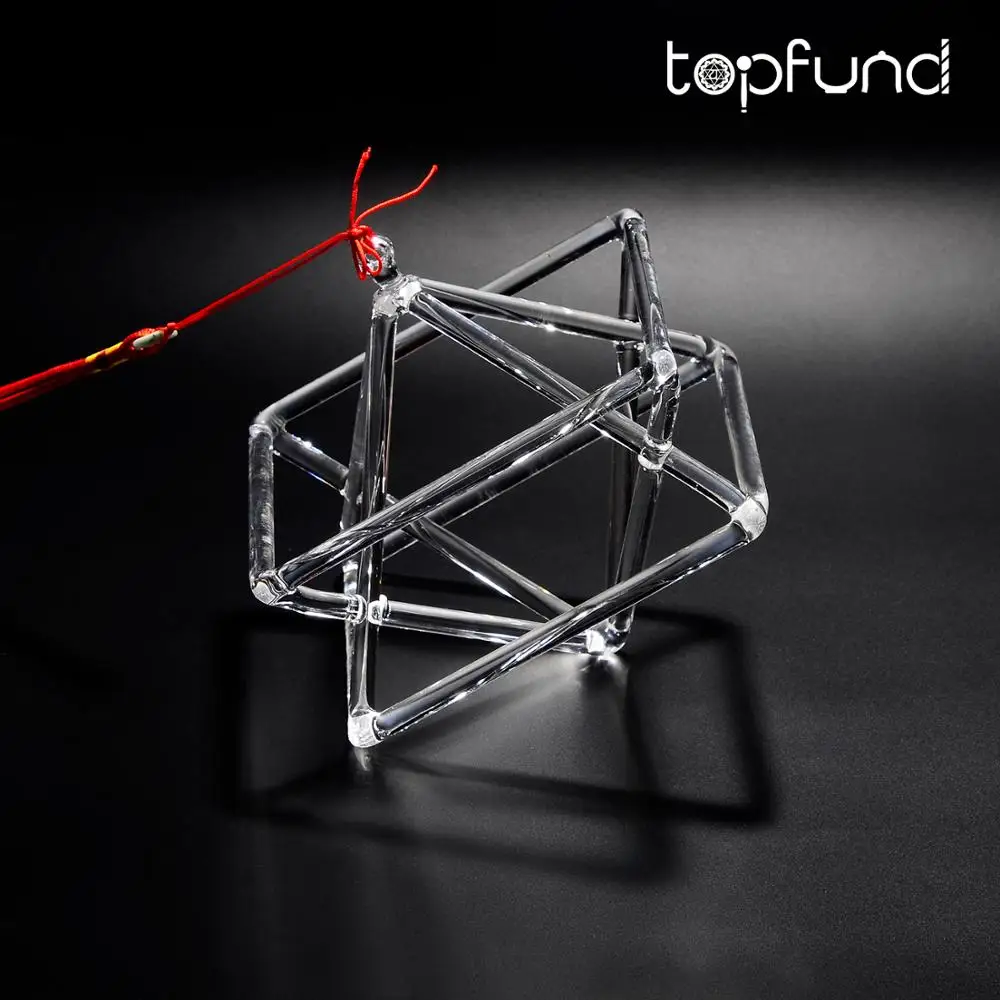 TOPFUND Исцеление музыкальный merkaba прозрачный кварцевый кристалл поющие пирамиды