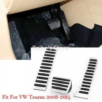 

Car Alloy Accelerator Gas Brake Footrest Pedal Plate Pad Cover Fit For VW Touran 08+