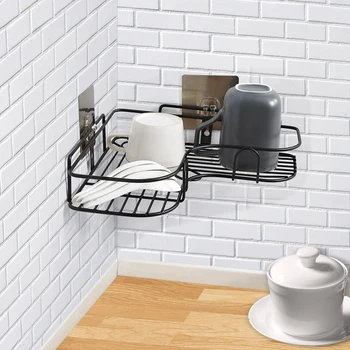 

Bathroom Shower Caddy Shelf Corner Bath Wall Mount Rack Storage Holder bathroom gadgets