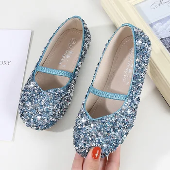 

New Girls Sandals Princess Shoes 2020 Fashion Bottom Single Pearl Girls Shoes Breathable Comfortable Soft Bright Kids Sandals