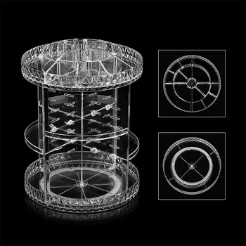 

Toiletry Kits Rotating Dustproof Shelving Table Transparent Acrylic Receiving Box Safe mini Dropshipping #ZC Dropshipping #ZC