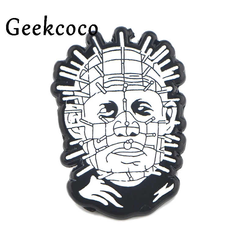 Hellraiser фильм ужасов броши для мужчин и женщин цинковый сплав Эмаль Булавка медаль для рубашки рюкзак одежда украшения значок J0750
