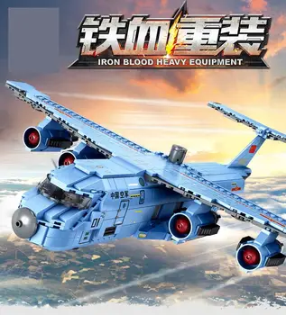 

105766 1083pcs military plane air force transport aircraft 8 figures building block Toy