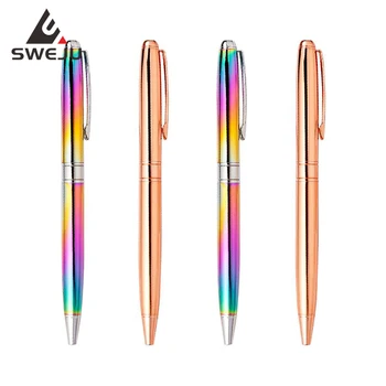 

Luxury ballpoint pen cute glitter rotating automatic gel pens for school business office gift kawaii stationary