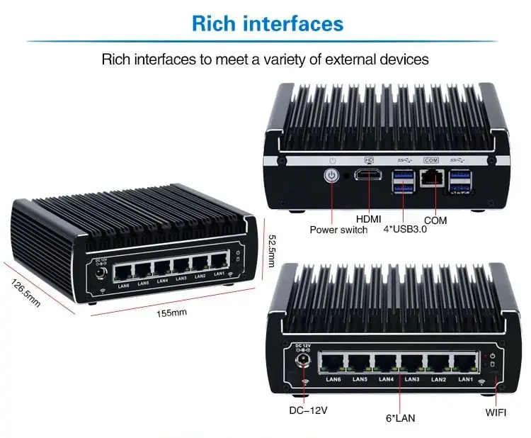 Wholesale 7th Gen intel core i3 7100U i5 7200U i7 fanless mini pc 12V DDR4 portable personal micro computer VGA HD server | Компьютеры и