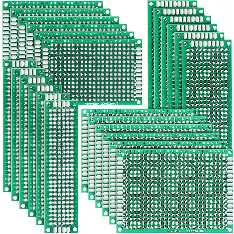 24 шт. прототип доска 4 размера двухсторонняя прототипирующая плата печатная плата универсальная печатная плата прото доска для Arduino
